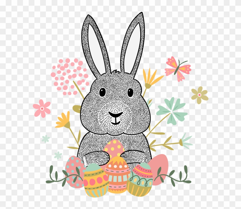 Easter Bunny Euclidean Vector Hipster Clip Art - Fancy Huli Bunny With Glasses By Ivy Framed Art #1099084