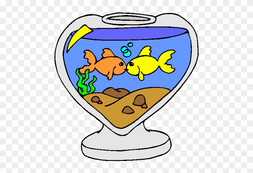 Aquário De Peixes Em Forma De Coração - Pecera Animada #1099623