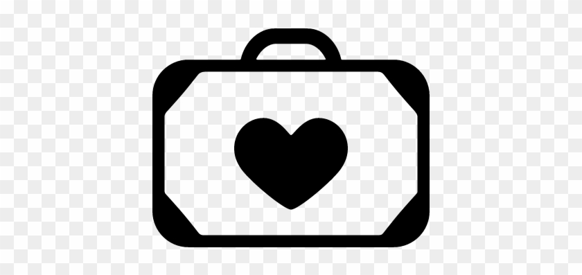 Suitcase With A Heart Vector - Suitcase With A Heart #1099736
