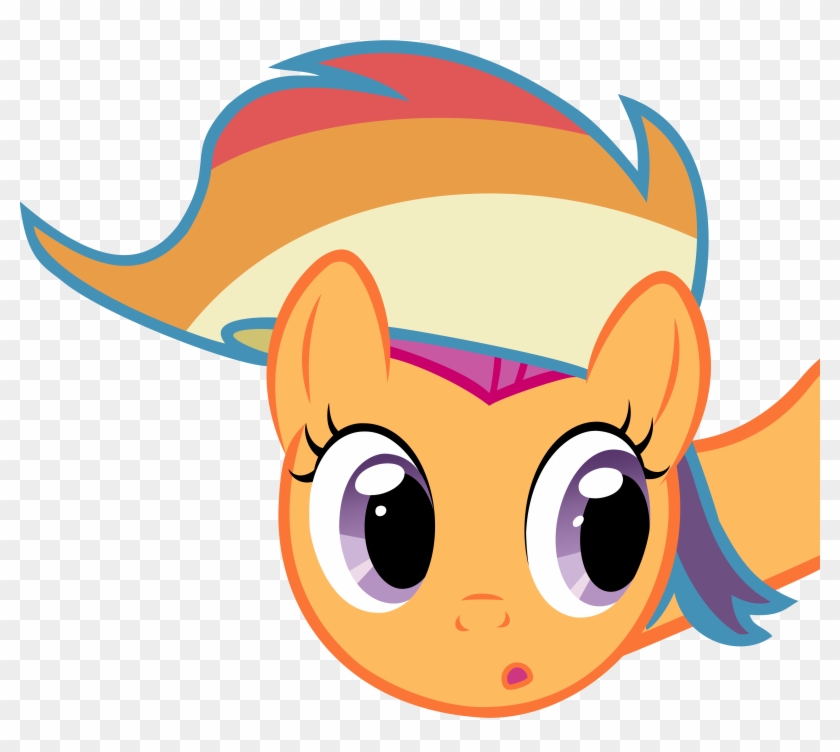 Crusierpl 1,460 95 Scootaloo With Rainbow Dash Hat - Cartoon #1099965