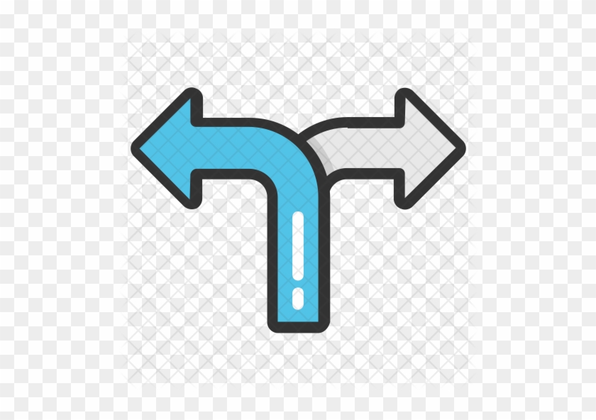 Splitting Road Icon - Rotational And Reflectional Symmetry #1100234
