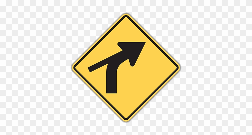 W1-10c Combination Horizontal Alignment / Skewed Side - Traffic Sign #1100236