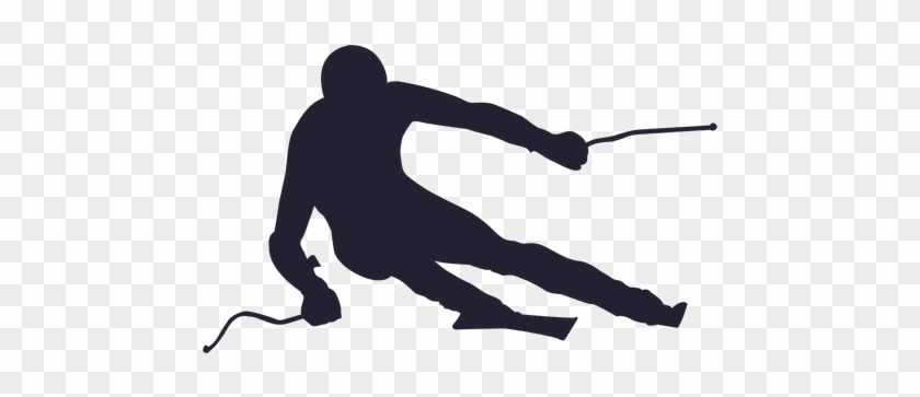 Mountain Climber Silhouette - Skier Turns #1100402
