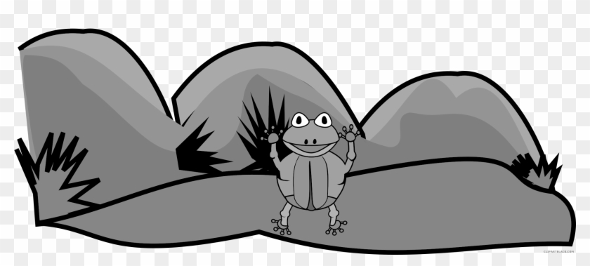 Frog Animal Free Black White Clipart Images Clipartblack - Clip Art #1100627