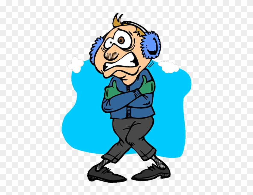 Bad Weather Clipart - Freezing Person Cartoon #1100661