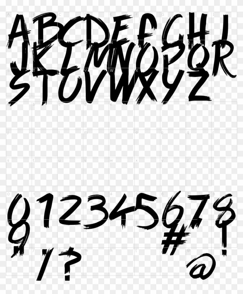 Font Characters - Paintbrush #1100931
