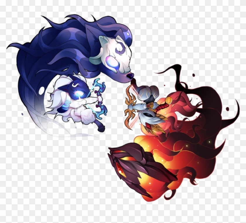 League Of Legends Jungle Wallpaper Download - Shadowfire Kindred Fan Art #1101621