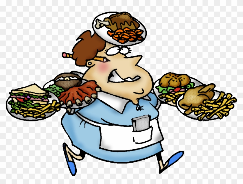 Waitress Cartoon - Waitress Clip Art #186296
