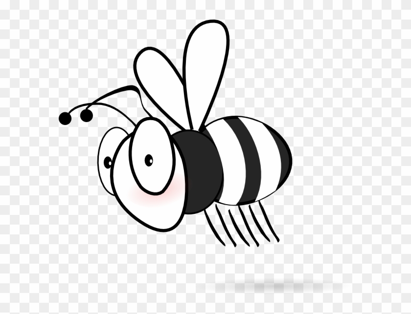 Bee Clipart Black And White - Bee White And Black #186889