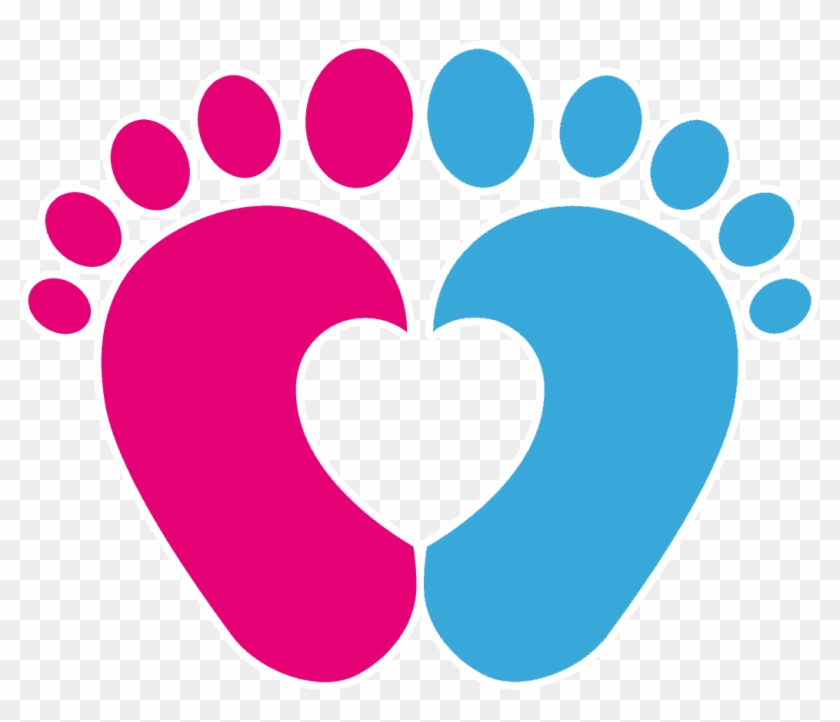 Footprint Infant Clip Art - Baby Feet Heart Svg #187091