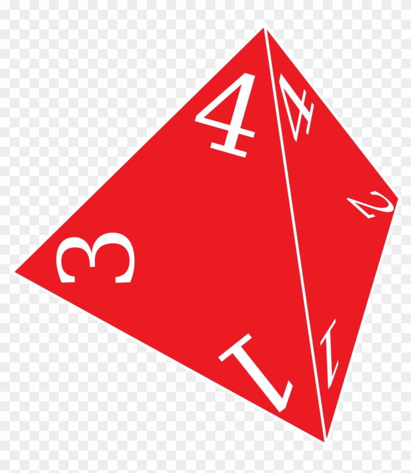 Big Image - 4 Sided Die Clipart #187113