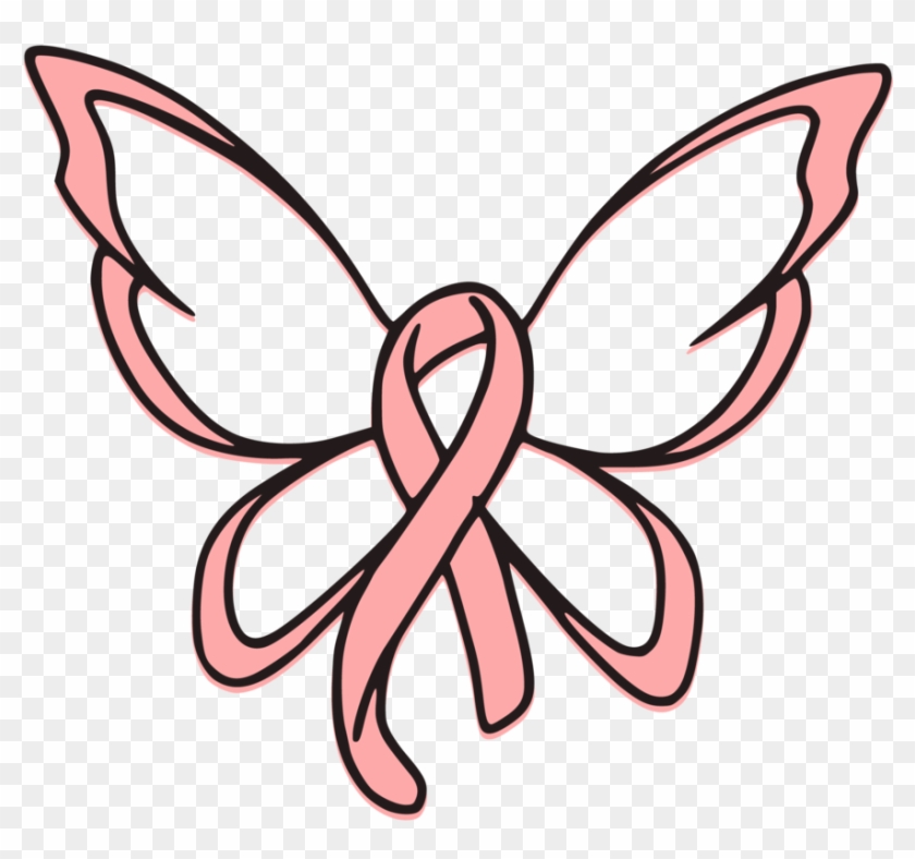 Breast Cancer Ribbon Butterfly Svg Cut File - Breast Cancer Ribbon Butterfly Tattoo #187333