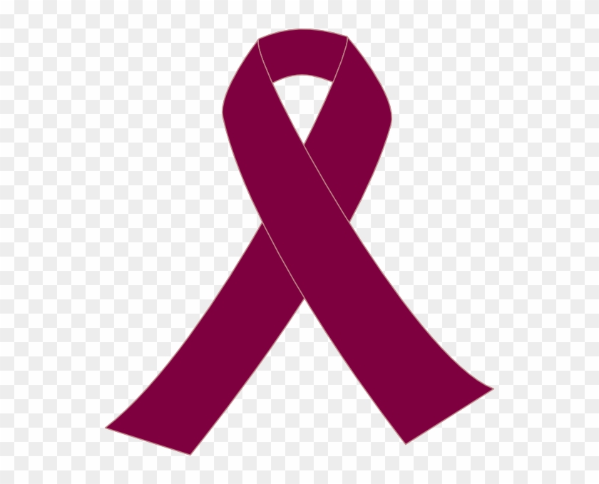 Maroon Cancer Ribbon Clip Art #187747