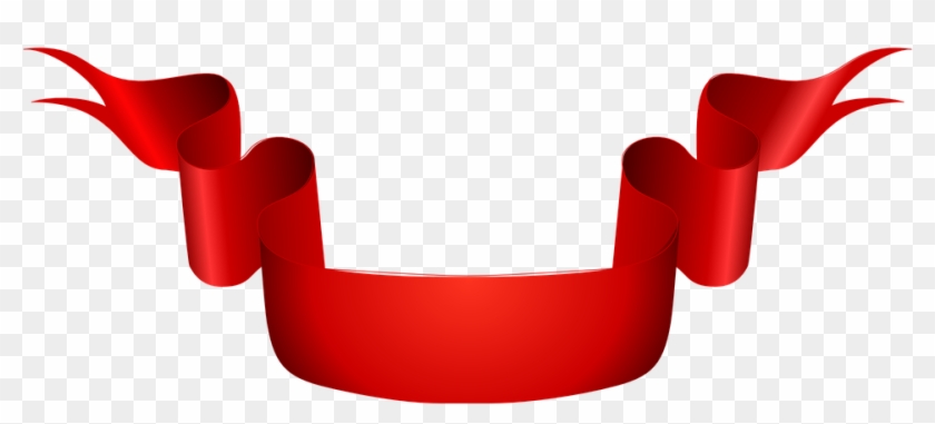 Ribbon Red Scroll Banner Sash Ribbon Ribbo - Ribbon With No Background #187777