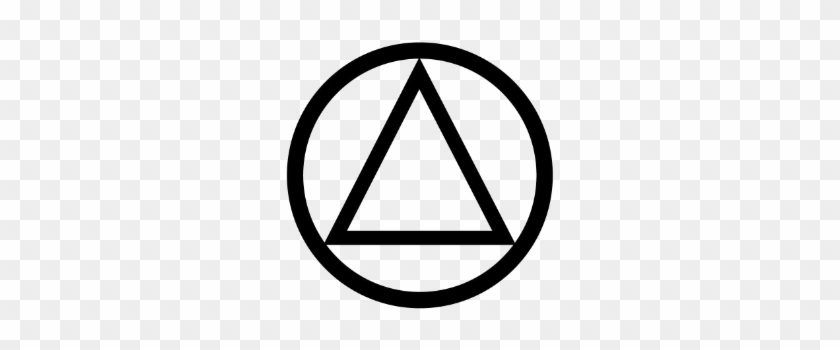 Aa Sobriety Circle And Triangle Temporary Tattoo - Color Wheel Theory Of Love #187786