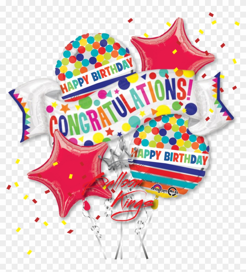 Congratulations Banner Bouquet - 40" Jumbo Congratulations Banner Balloon - Mylar Balloons #188517