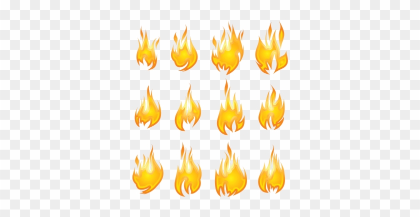Drawn Flames Transparent - 火 素材 #189340