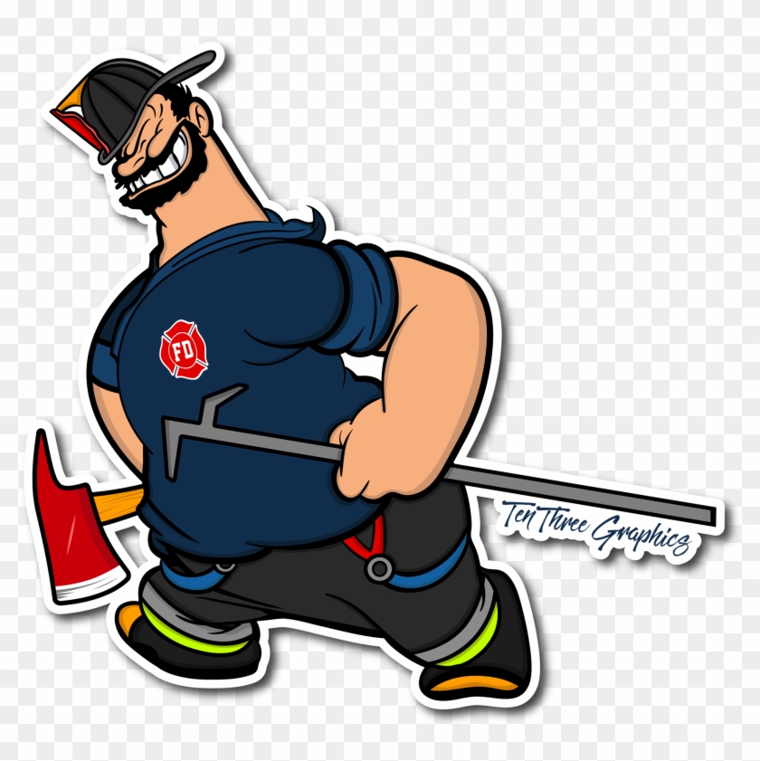 Truckie Decal - Firefighter Popeye #189501