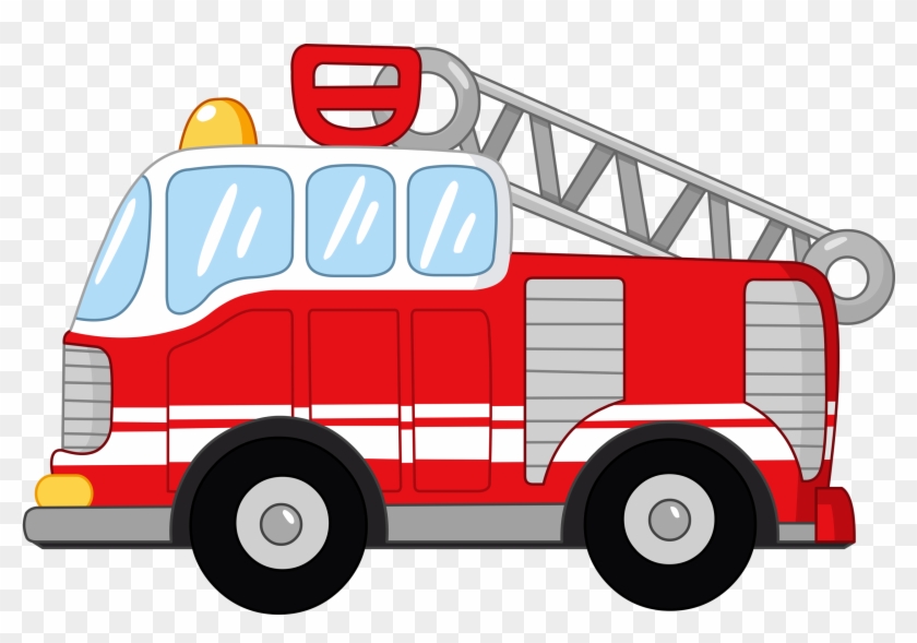 Cartoon Fire Engine Clip Art - Fire Truck Vector #189682