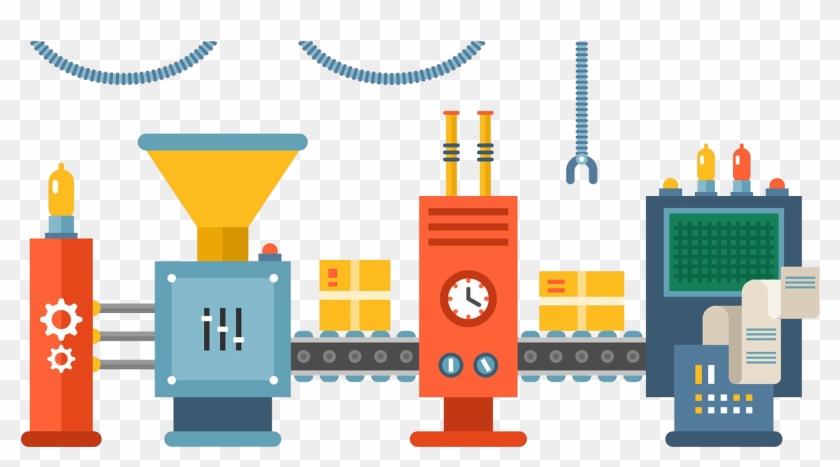 Process & Efficiency Improvement In Factory - Assembly Line Balancing Vector #1103124