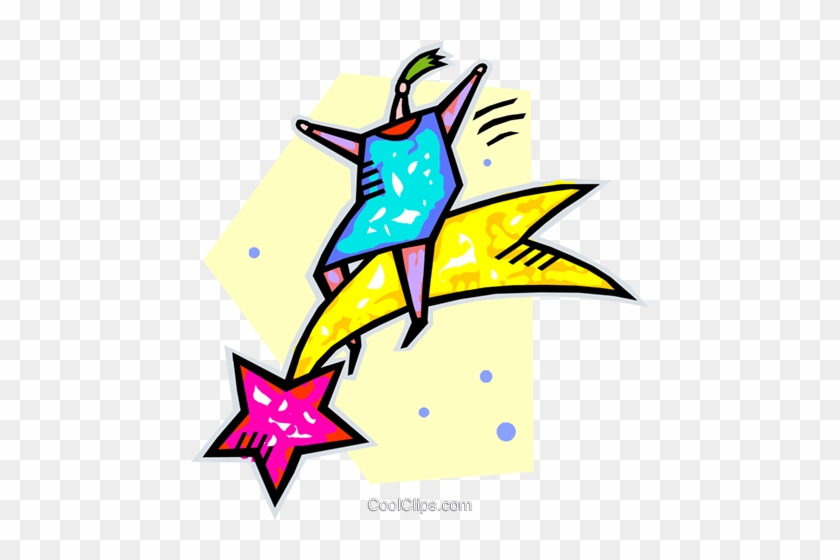 Person Riding A Shooting Star Royalty Free Vector Clip - Person Riding A Shooting Star Royalty Free Vector Clip #1103352