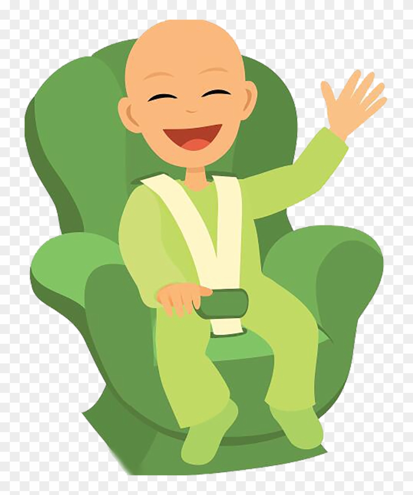 Drawing Child Safety Seat Illustration - Baby In A Car Seat #1104283