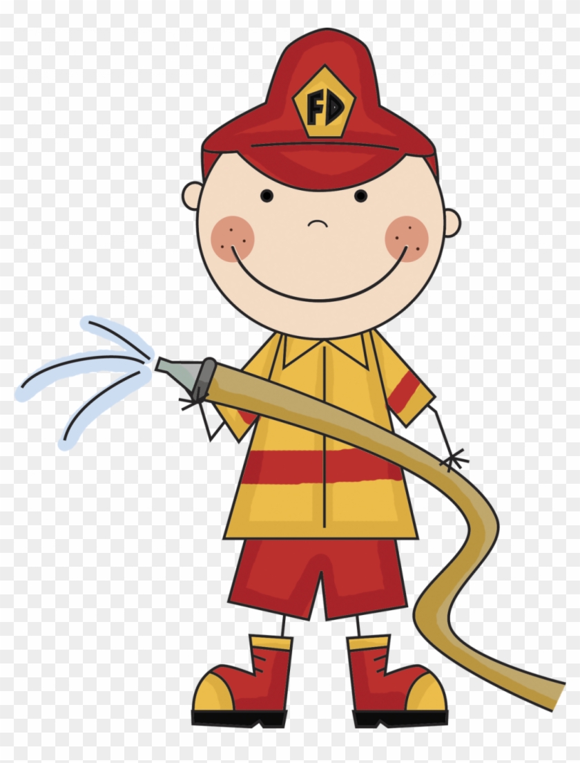 Top 10 Firefighter Clip Art Border Free Clipart Images - Fire Safety Thank You Card #1104498