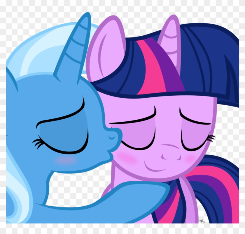 Navitaserussirus, Blushing, Cute, Eyes Closed, Kissing, - Twilight Sparkle Crying #1104831