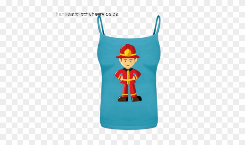 Billig Damen Comic Firefighter Spaghetti Top Vertrieb - Cartoon #1104906