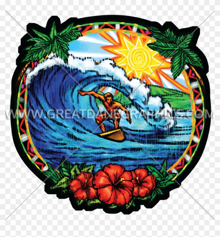 Hawaiian Surfing Tropical Cutout Vinyl Sticker Tiki #1105950