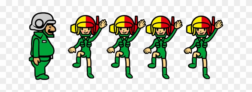 Marching Squad - Cartoon #1107543