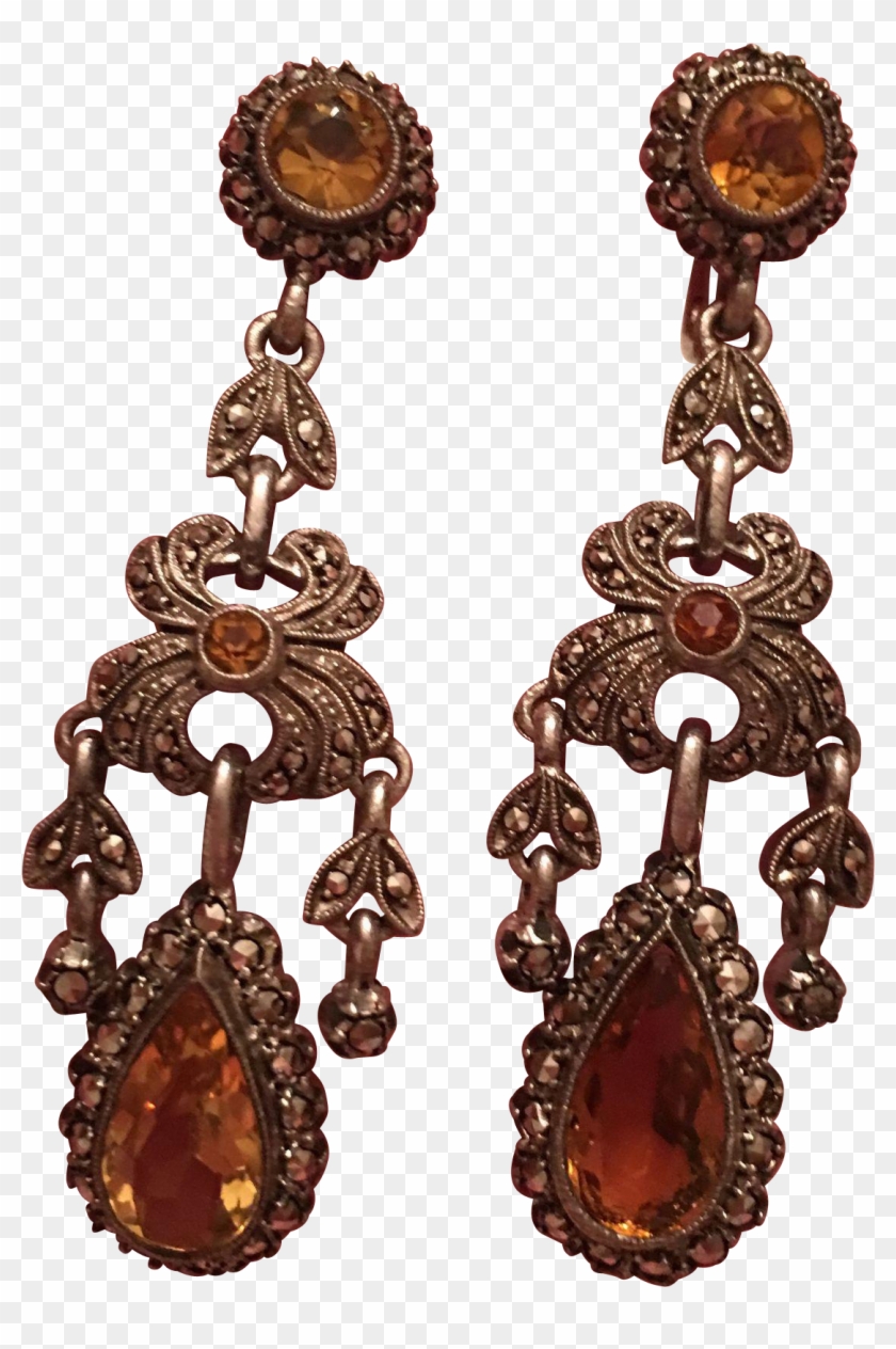 Vintage German Art Deco Theodor Fahrner Sterling Silver - Earrings #1108093