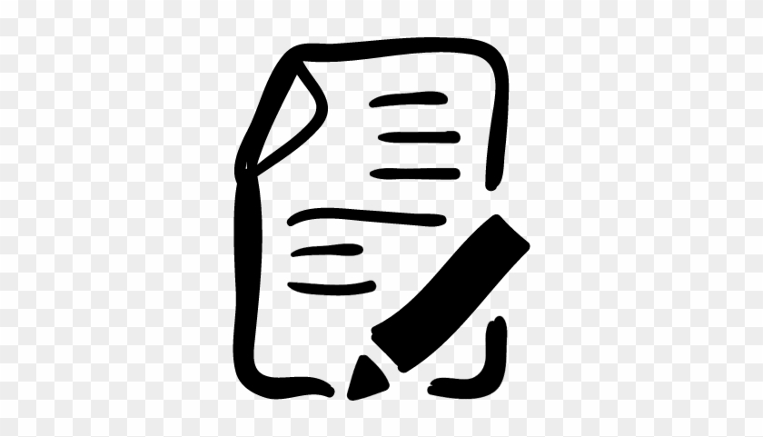 Paper And Pencil Hand Drawn Educational Tools Vector - Icono Png Papel #1108681