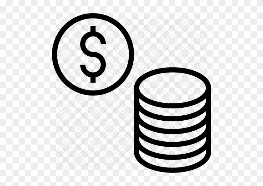 Coins Icon - Thin Cylinder Clip Art #1109618