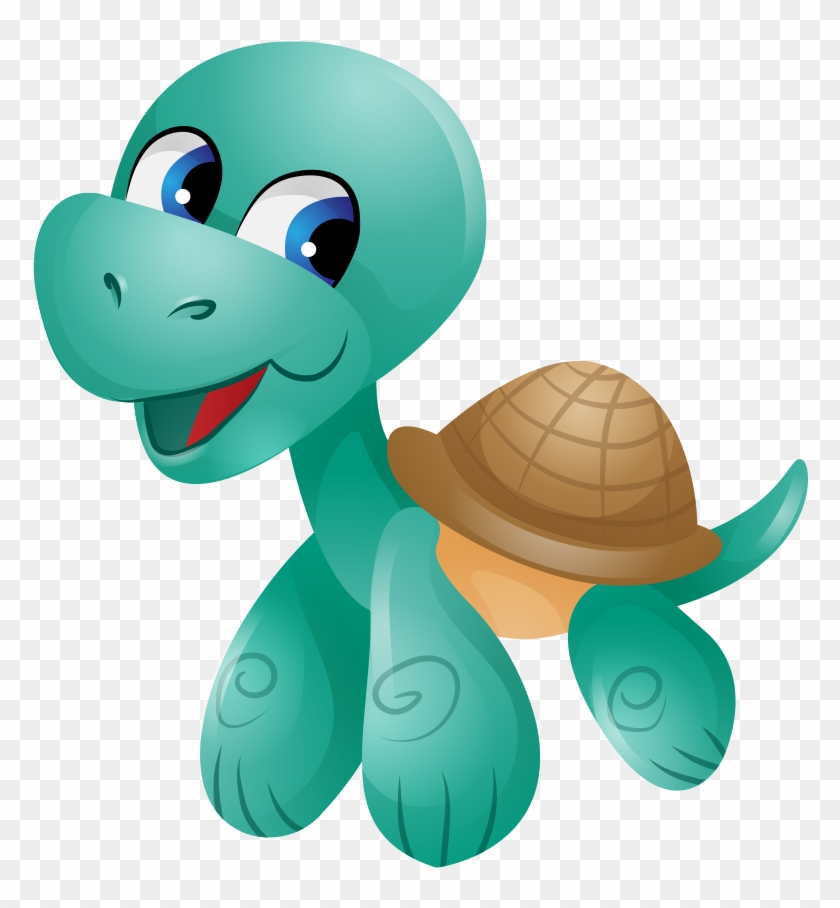 Dibujos Animados Pintados De Verde Tortuga Rastreo - วาด เต่า การ์ตูน น่า รัก ๆ #1109656