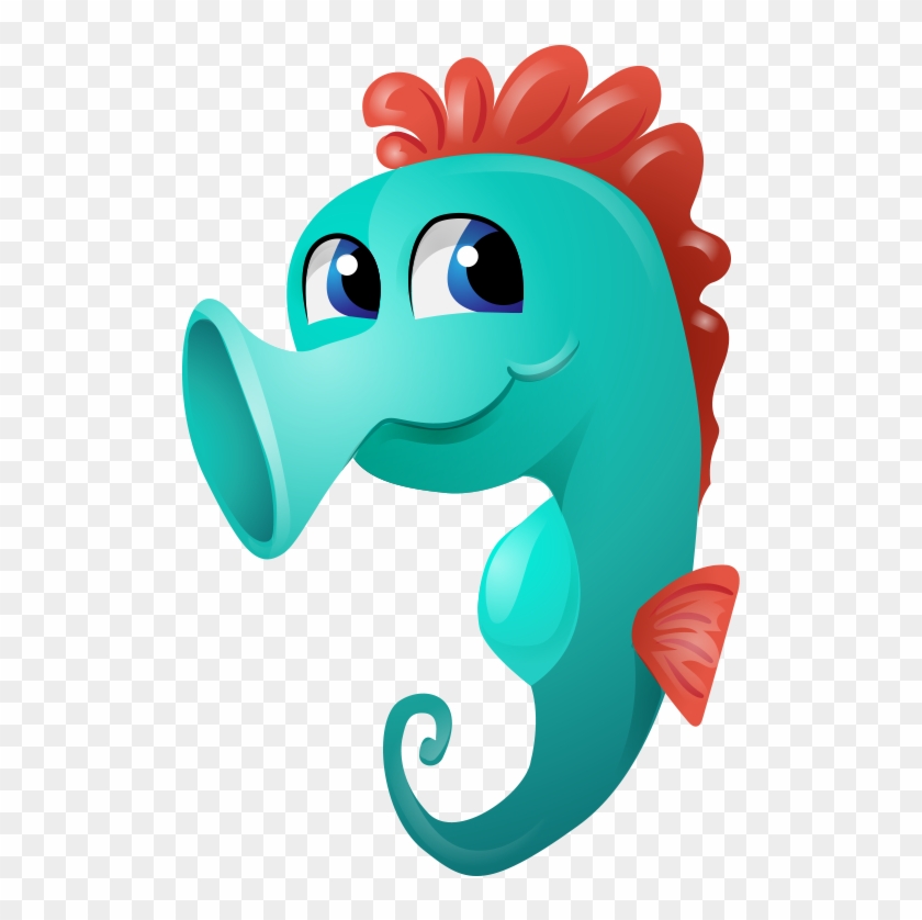 Caballito De Mar De Dibujos Animados Ilustración - ม้า น้ํา การ์ตูน น่า รัก #1109657