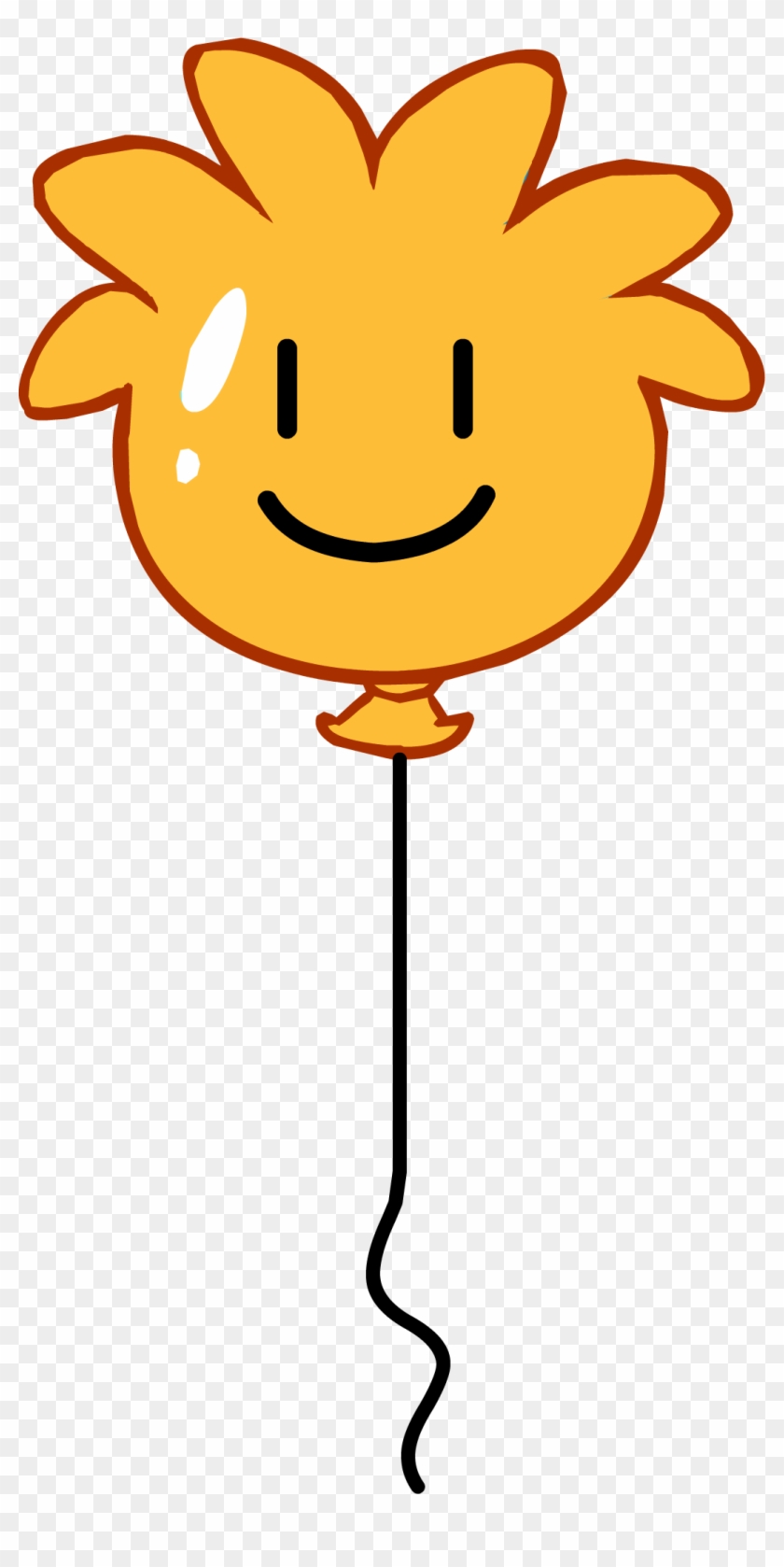Orange Puffle Balloon - Cartoon #1109816
