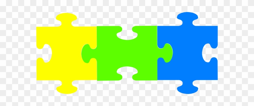 Puzzle Yellow Green Blue - Clip Art #1109943
