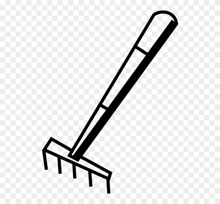 Vector Illustration Of Garden Rake For Yard Work Raking - Vector Illustration Of Garden Rake For Yard Work Raking #1110209