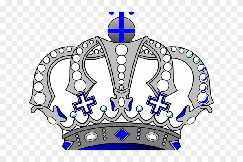 Silver Clipart Silver King - Silver &amp; Blue Royal Crown Pillow Case #1110414