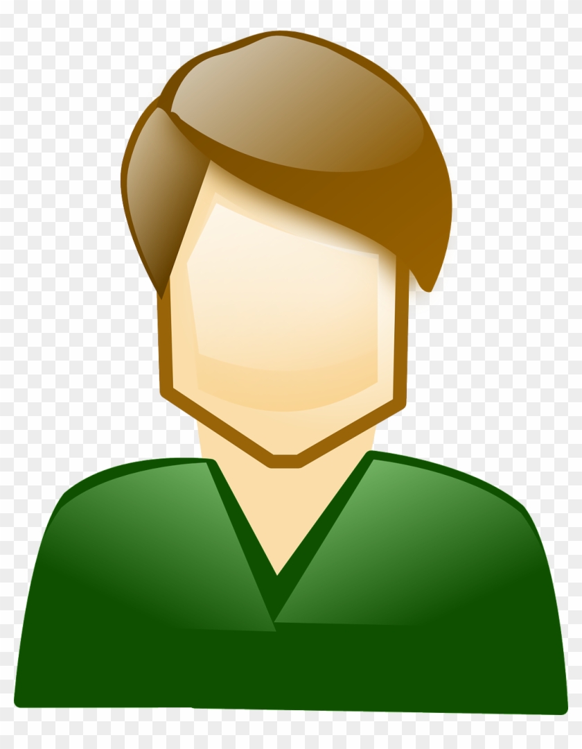 Man With Green Shirt - Clip Art #1110914