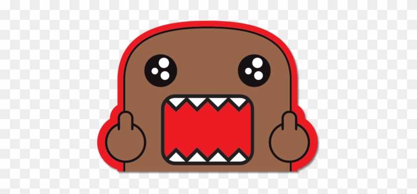 Cute But Deadly Sticker - Domo Moustache Drinking Pint Glass #1112023