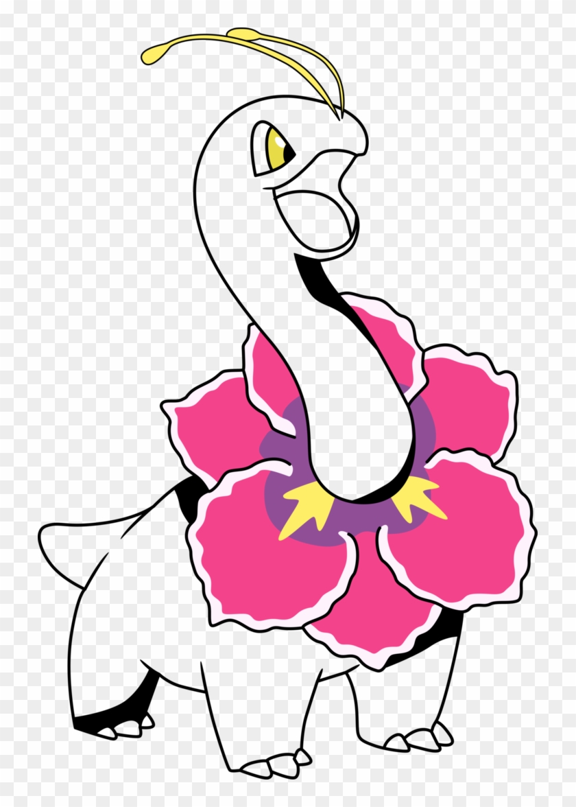 Pokemon Vector - Noir Outline - - Meganium #1112384