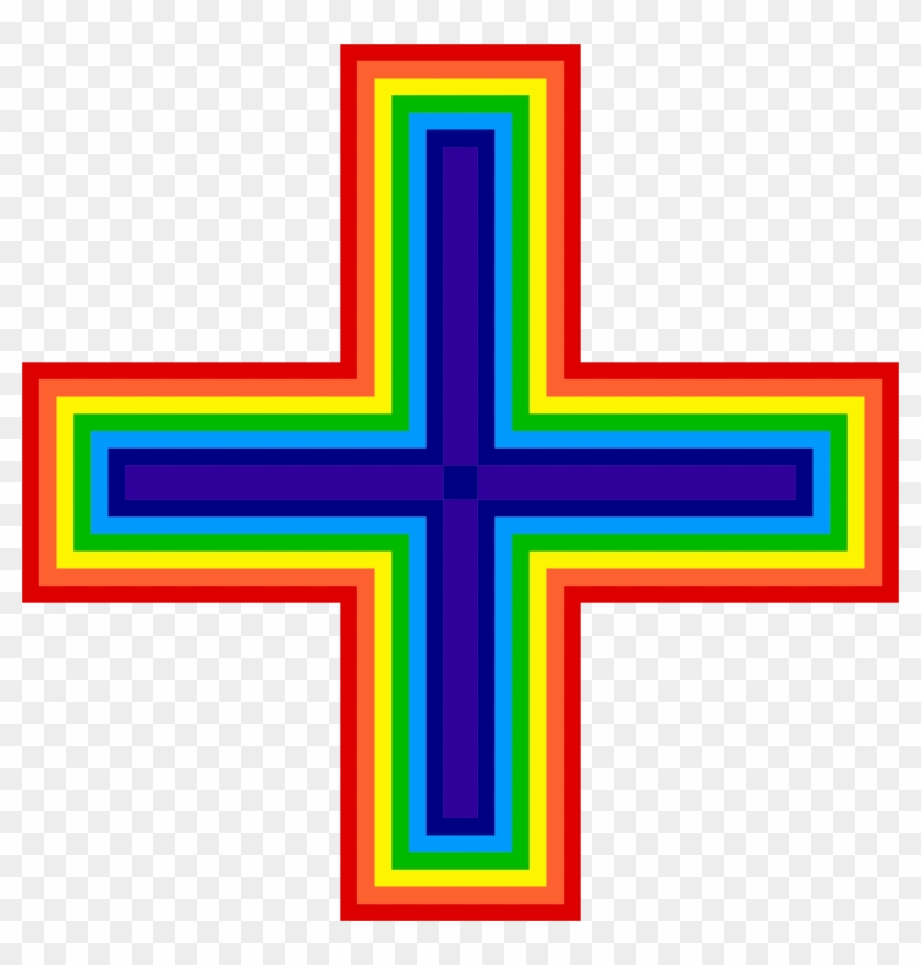 Rainbow Cross - Rainbow Cross Png #1113376