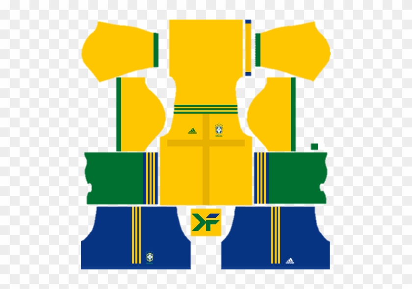 Adidas Brazil Dls/fts Fantasy Kit - Dream League Soccer 2018 Kit Barcelona #1113840
