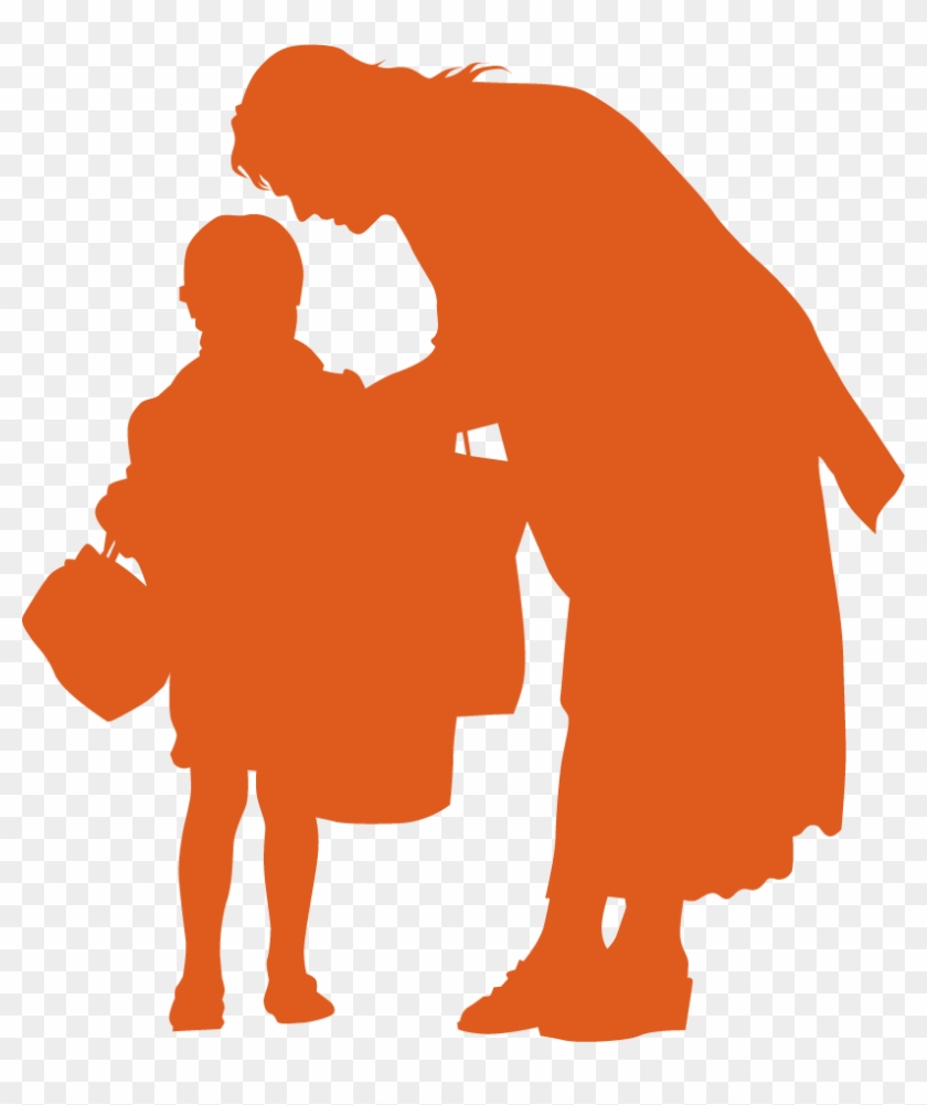 Stooping Mum With Kid Orange - Stooping Mum With Kid Orange #1114016