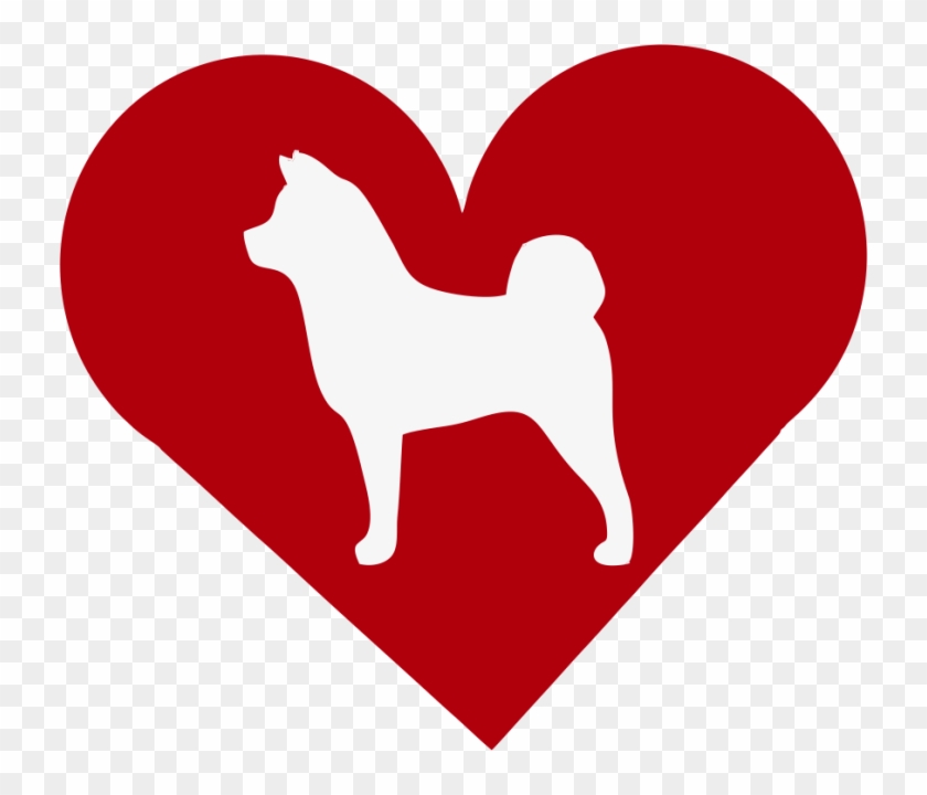 Akita In Heart Outdoor Vinyl Silhouette - Hokkaido #1114844