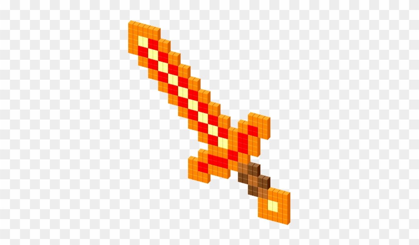 View Cursor On T-shirt - Minecraft Fire Sword Transparent #1114927