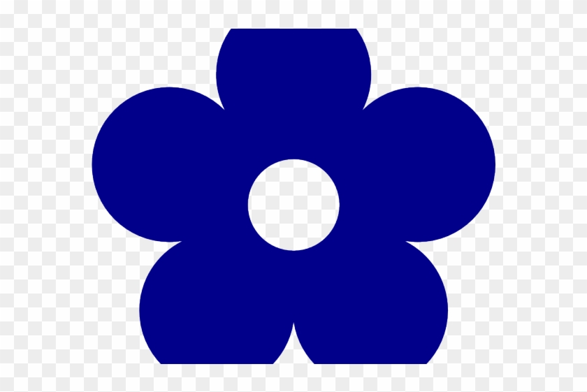Dark Blue Clipart Blue Colour - Blue Clip Art Flower #1115536