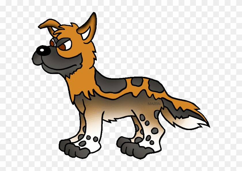 Animals Clip Art By Phillip Martin, African Wild Dog - African Wild Dog Clipart #1117789